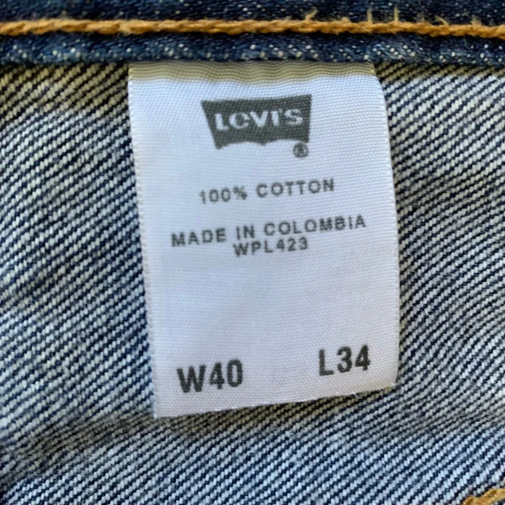 Levis 501 Original Fit Button Fly Straight Leg Jeans Blue Denim W40 L34‎ EUC
